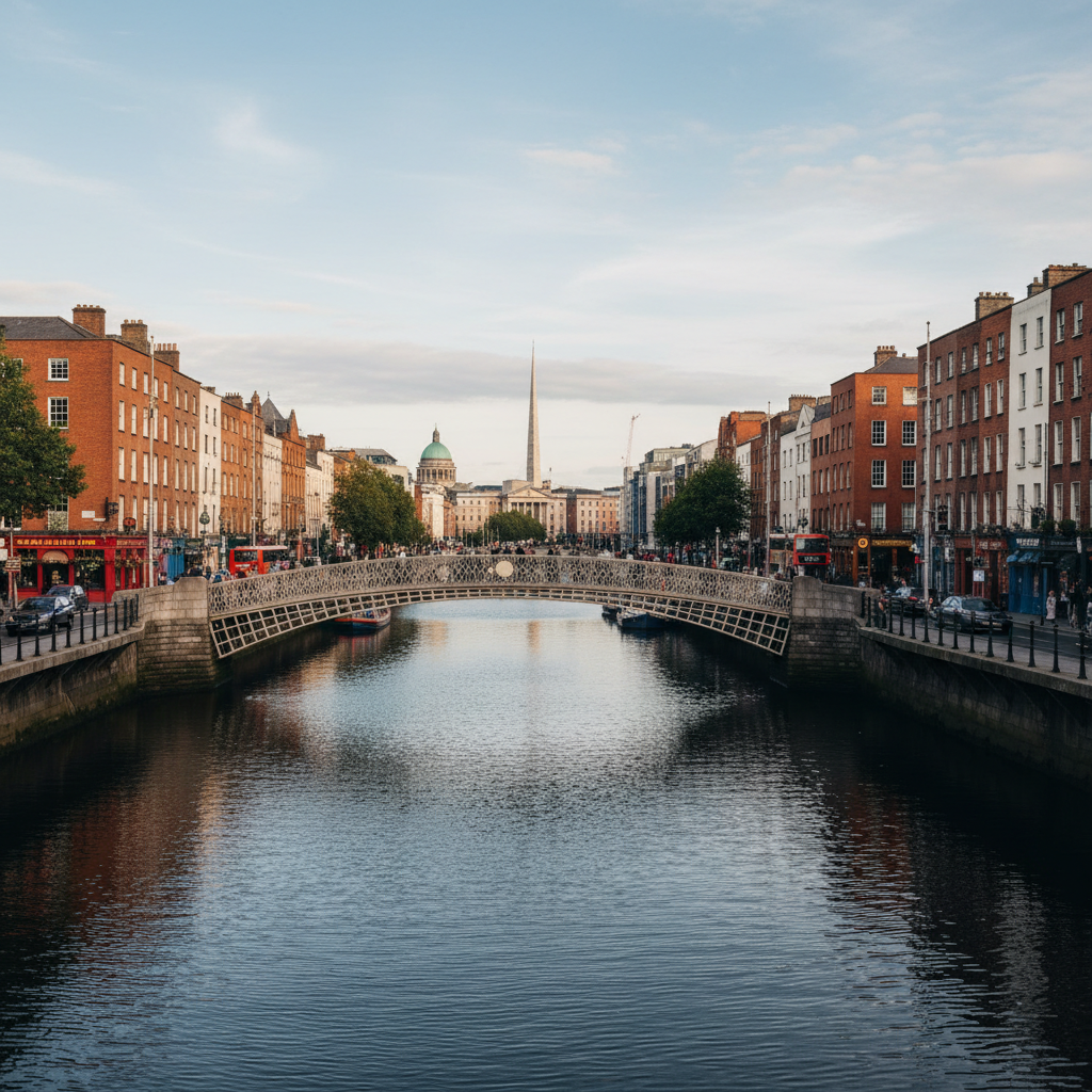 Dublin Ireland cityscape representing study abroad in Ireland