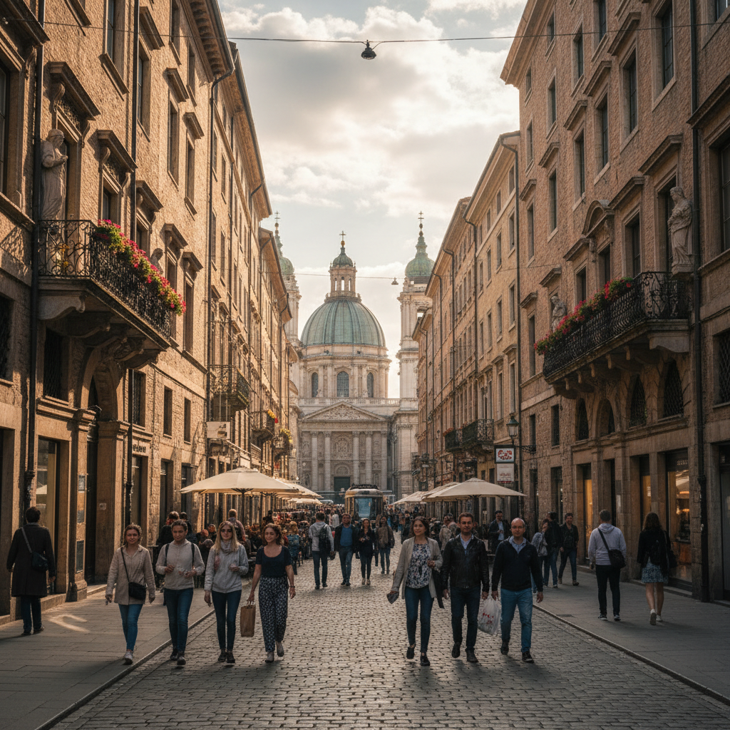 European city with historic architecture Schengen study destinations