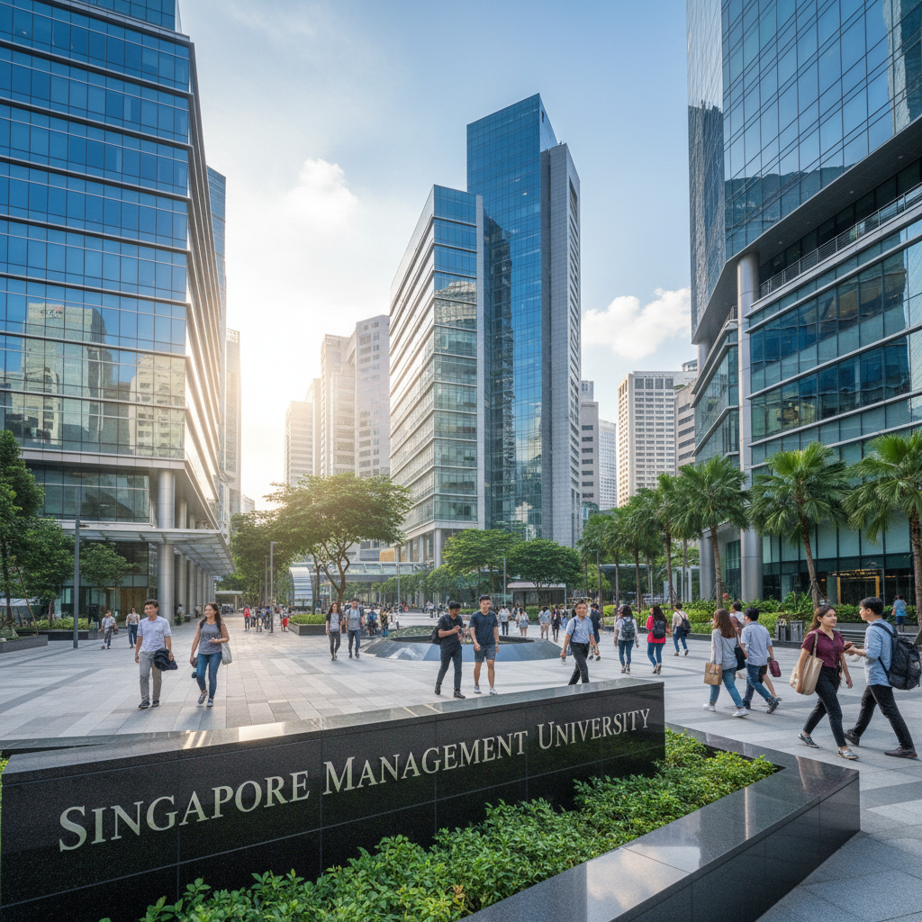Study in Singapore - National University of Singapore NUS modern campus with futuristic architecture and tropical greenery for Indian students