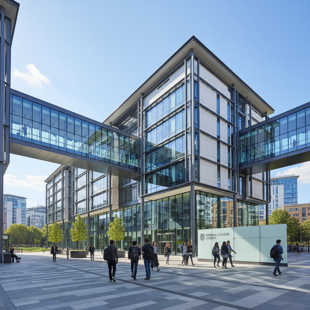 Study in UK - Imperial College London campus with modern science buildings in South Kensington London for Indian students